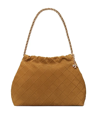 Tory Burch Fleming Suede Hobo Bag