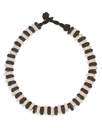 Adina Reyter Sterling Silver Midnight Stripes Full Enamel Mini Bead Cord Bracelet