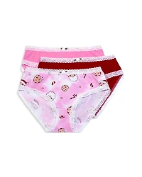 Esme Girls' Stretch Lace Trim Underwear, 3 Pack