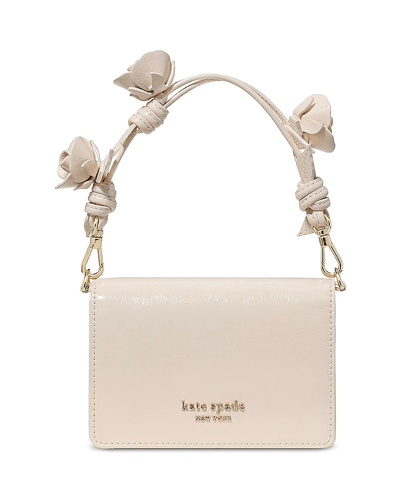 kate spade new york Natasha Patent Leather Rose Strap Mini Bag