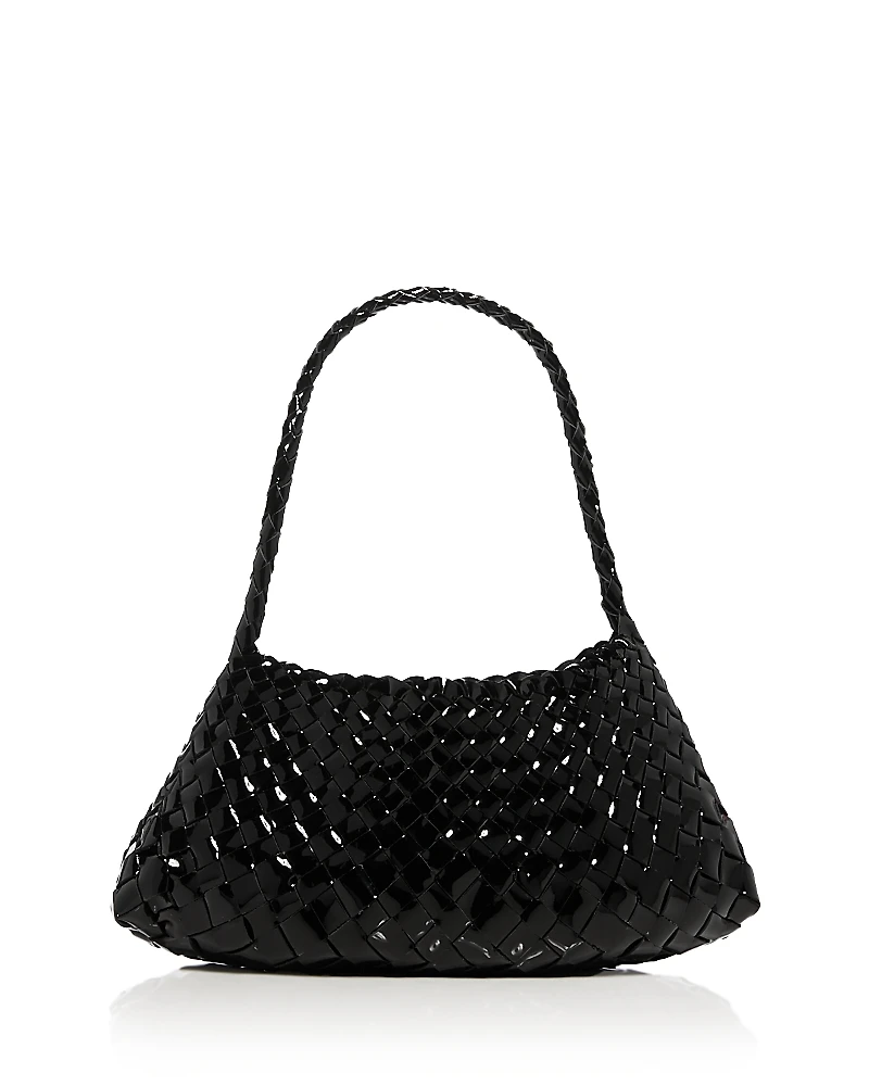 Dragon Diffusion Rosanna Woven Patent Leather Shoulder Bag