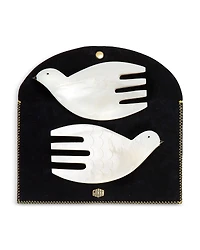 Gohar Dove Mother of Pearl Salad Servers