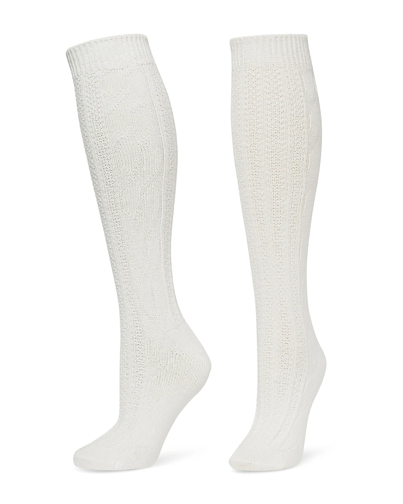 Hue Cable Knee Socks