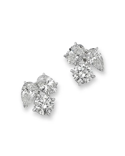 Bloomingdale's Fine Collection Luxe Collection Certified Lab Grown Diamond Trio Stud Earrings