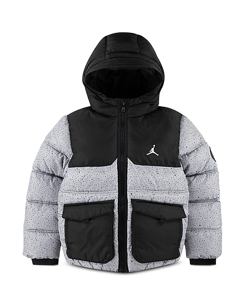 Jordan Boys' Hooded Faux Down Jacket - Big Kid