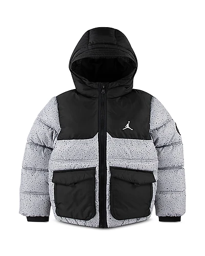 Jordan Boys' Hooded Faux Down Jacket - Big Kid