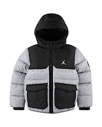 Jordan Boys' Hooded Faux Down Jacket - Big Kid