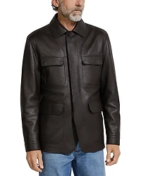 Zegna Leather Field Jacket