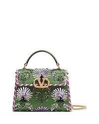 Valentino Garavani Vsling Mini Jewel VLogo Embroidered Convertible Top Handle Bag