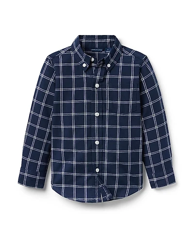 Janie and Jack Boys' Tattersall Flannel Shirt - Little Kid