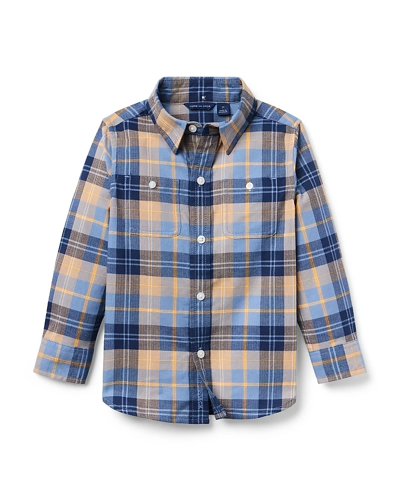 Janie and Jack Boys' Plaid Flannel Shirt - Little Kid
