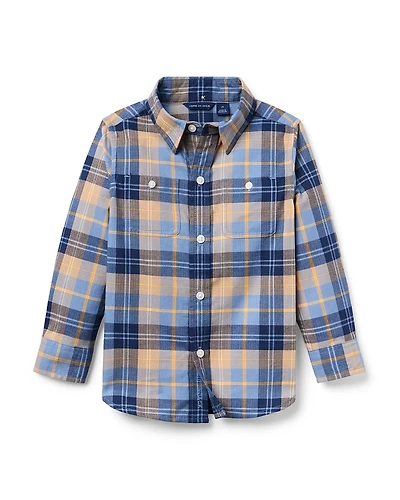 Janie and Jack Boys' Plaid Flannel Shirt - Little Kid