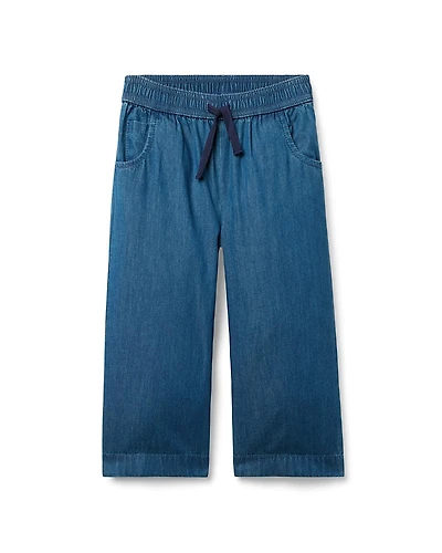 Janie and Jack Girls' Chambray Wide Leg Pant - Little Kid, Big Kid