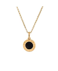 Pre-Owned Bvlgari Pendant Necklace 18K Gold with Onyx