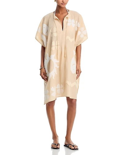 Echo Sunup Applique Caftan Swim Cover-Up