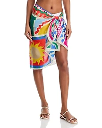 Echo Solstice Collage Sarong Swim Cover-Up