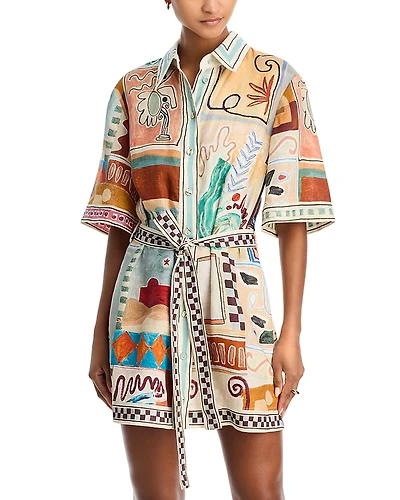 Alemais Michelle Mini Linen Dress