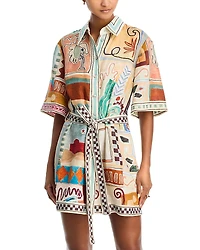 Alemais Michelle Mini Linen Dress