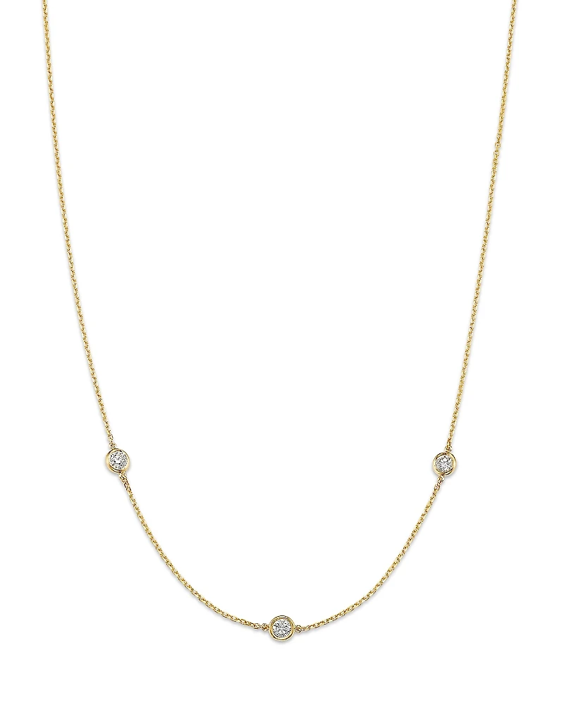 Bloomingdale's Fine Collection Diamond Bezel Station Collar Necklace