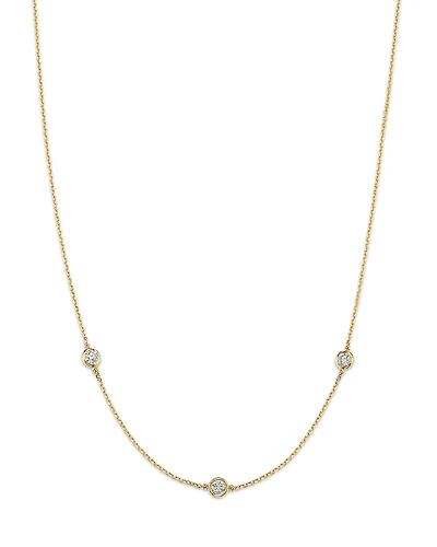 Bloomingdale's Fine Collection Diamond Bezel Station Collar Necklace