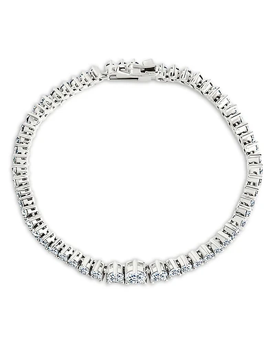 Sterling Forever Tatum Cubic Zirconia Flex Bracelet