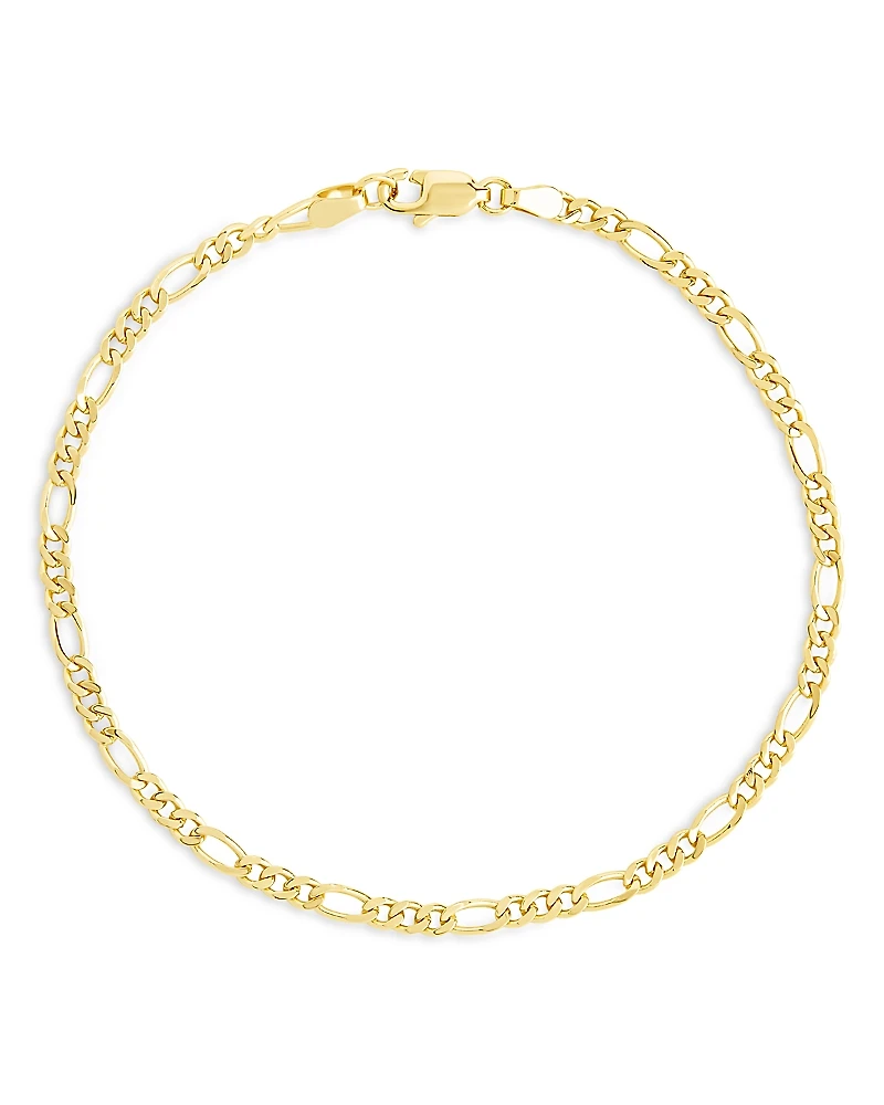 Sterling Forever Figaro Chain Bracelet