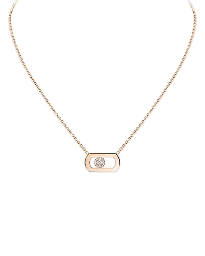 Messika 18K Rose Gold So Move Diamond Oval Pendant Necklace, 17.71
