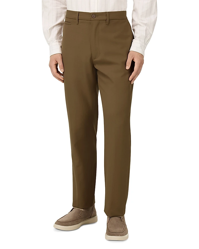 Boggi Milano Straight Fit Wool Blend Trousers