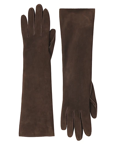 Lanvin Long Slim Suede Gloves