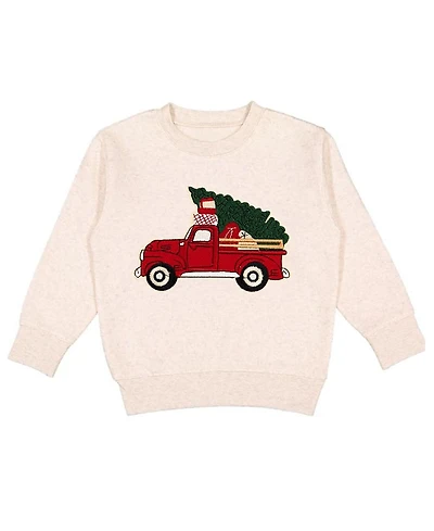 Sweet Wink Boys' Christmas Truck Patch Sweatshirt - Baby