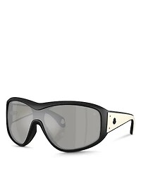 Moncler Thyra Oval Shield Sunglasses, 136mm