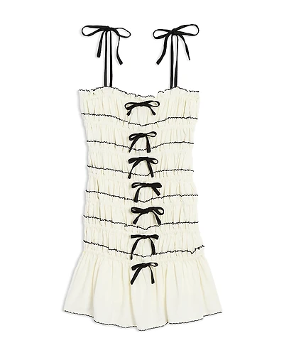 KatieJnyc Girls' Bow Front Dress - Big Kid