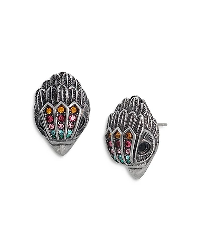 Kurt Geiger London Multicolor Pave Eagle Stud Earrings