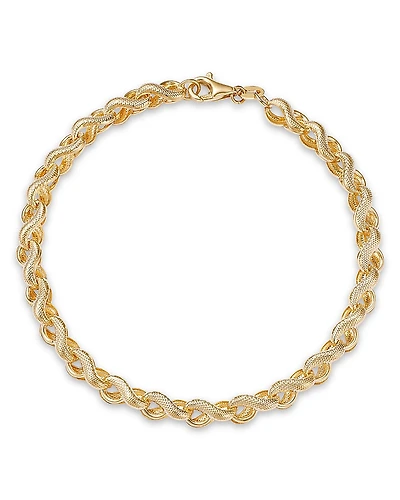 Bloomingdale's Fine Collection Textured Figure 8 Link Bracelet