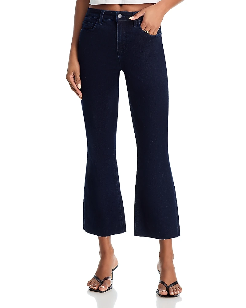 L'Agence Kendra Rise Cropped Flare Jeans