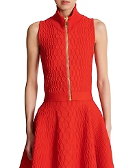 Balmain Sleeveless Crocodile Knit Top