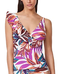 Gottex Ruffle V Neck Tankini Top