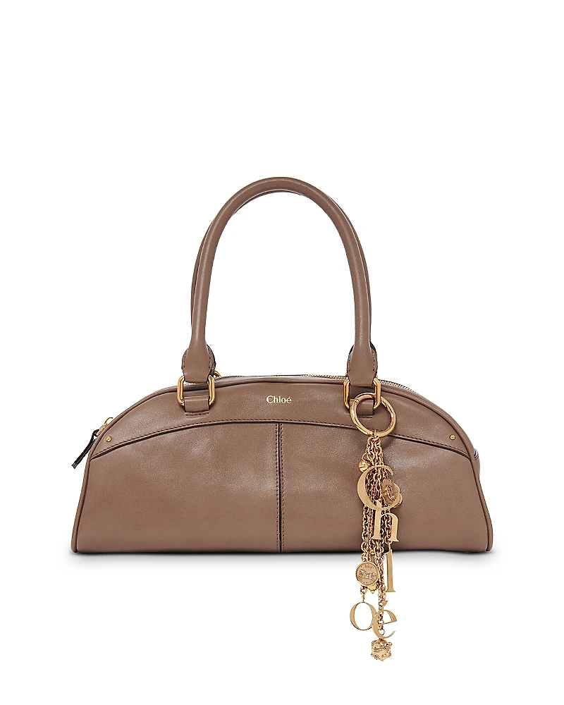 Chloe Leather Bowling Bag