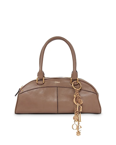 Chloe Leather Bowling Bag