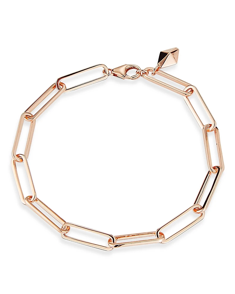 Walters Faith 18K Rose Gold Saxon Elongated Paperclip Link Chain Bracelet