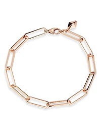 Walters Faith 18K Rose Gold Saxon Elongated Paperclip Link Chain Bracelet
