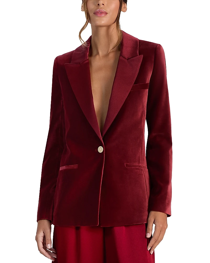 Alice and Olivia Silas Velvet Blazer