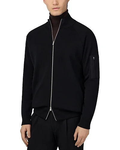 Boggi Milano Merino Wool Tech Bomber Jacket - Exclusive