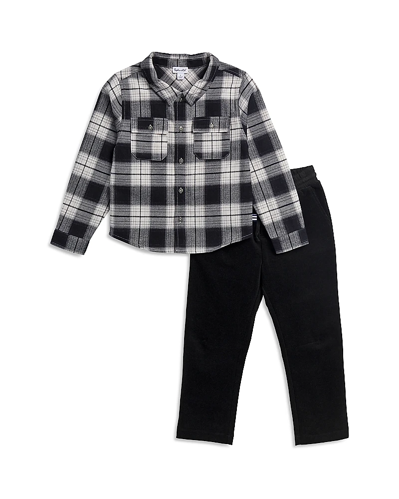 Splendid Boys' Flannel Plaid Shirt & Pants Set - Little Kid