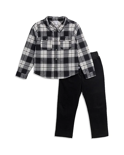 Splendid Boys' Flannel Plaid Shirt & Pants Set - Little Kid