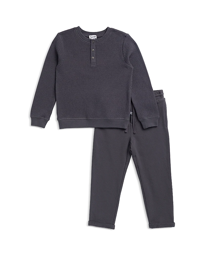 Splendid Boys' Perry Thermal Henley Top & Pants Set - Little Kid