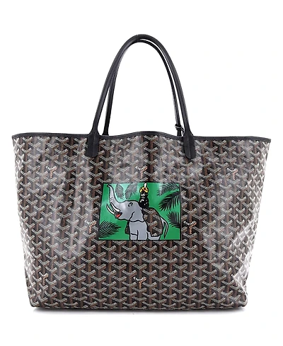 Pre-Owned Goyard Gm Saint Louis Tote Printed Coated Canvas