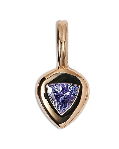 Wwake 14K Yellow Gold Tanzanite Solitaire Pendant
