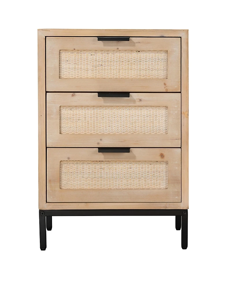 Jamie Young Reed 3 Drawer Side Table
