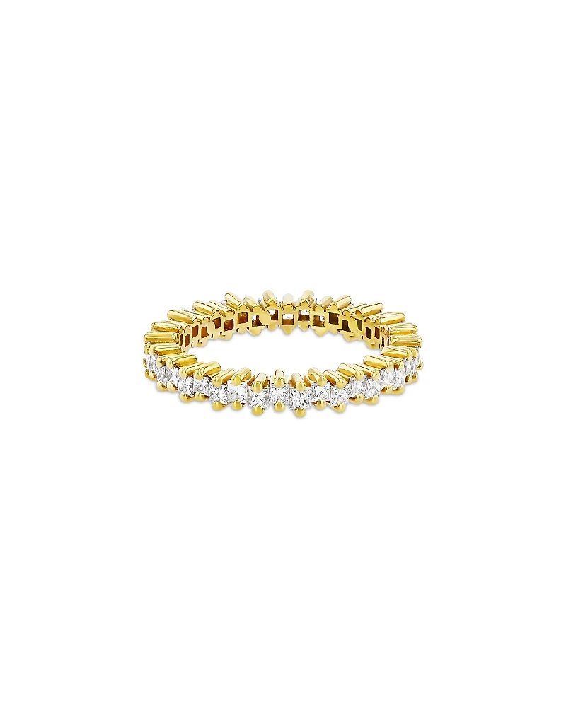 Suzanne Kalan 18K Yellow Gold Diamond Princess Eternity Band